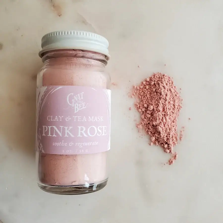 Pink Rose Clay Face Mask: Single Pink Clay