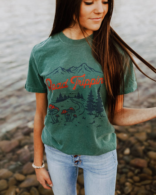 Road Trippin Unisex Tee - Blue Spruce