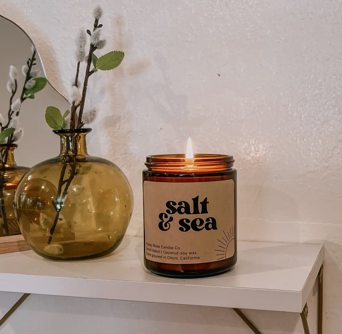 Salt and Sea - Poppy Rose Candle