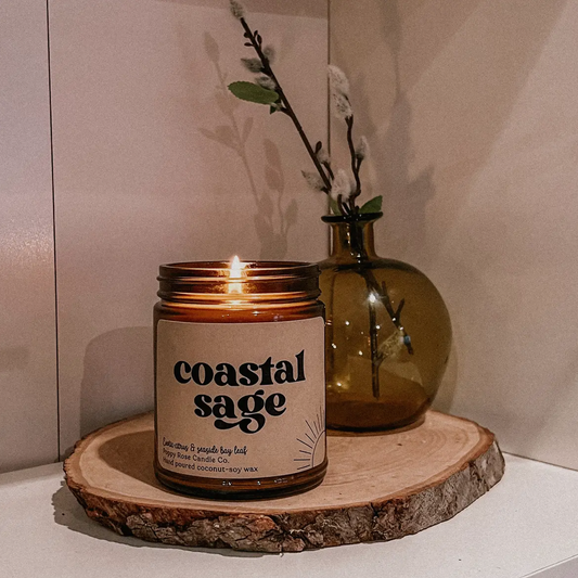 Coastal Sage- Poppy Rose Candle