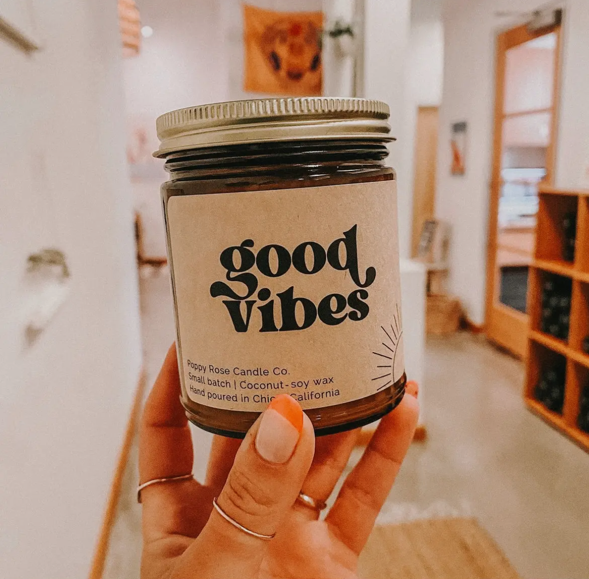 Good Vibes- Poppy Rose Candle