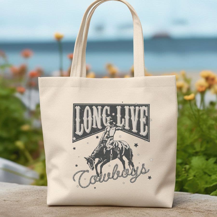 Long Live Cowboys Canvas Tote Bag